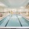 a swimming pool in a large room